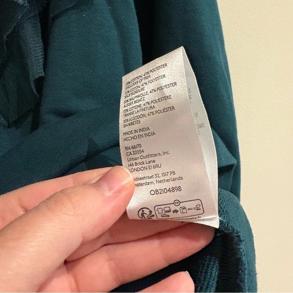 Maeve V-Neck Bow Sweater Sz Large Teal / Evergreen - Picture 8 of 8